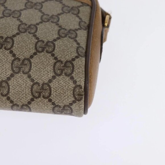 GUCCI GG Supreme Web Sherry Line Shoulder Bag PVC Beige 116 02 089 Auth 148264 - Picture 5 of 16